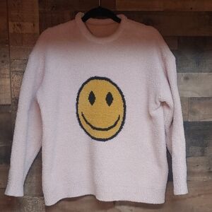 Smiley Face Pink Sweater